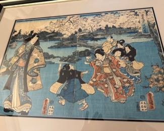 Asian print with a chop mark