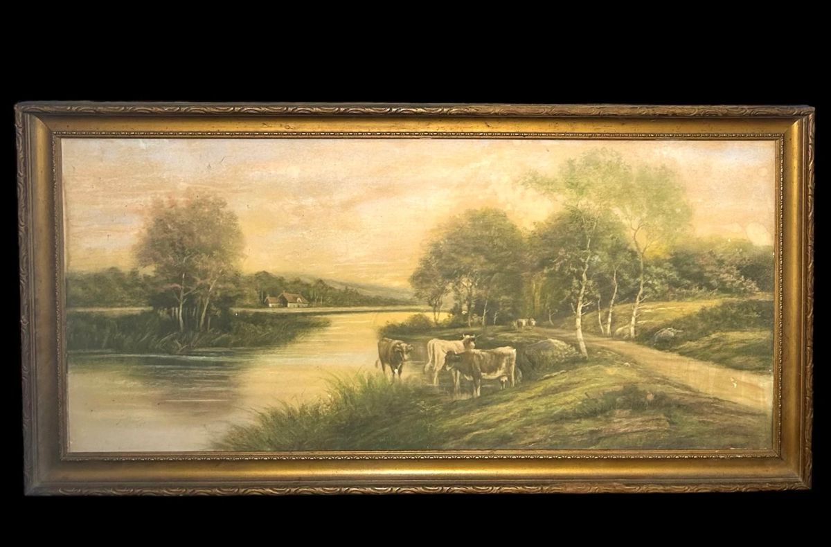 Unsigned Lithograph Of Landscape Scene