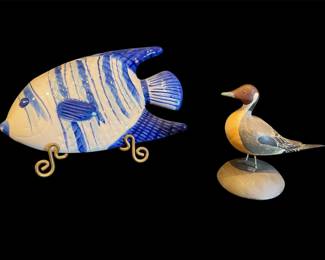 Twos Company Ceramic Fish Captain G.B. Smith Bird