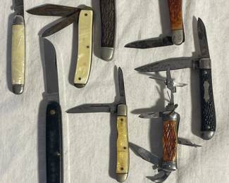 Pocket Knife Collection Includes Sheffield,Candco, Camillus.