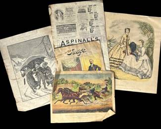 Antique Victorian Era Advertising, Currier Ives Prints, La Mode Illustre, June 1901 Issue Judge Magazine