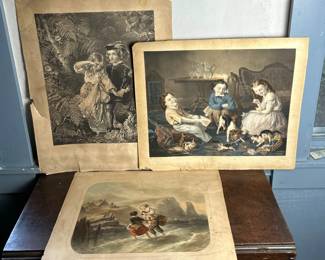 Lith, The Young Students By AchilleLouisJoseph Sirouy, Petit Soeur, Frere, Antique Print Pair