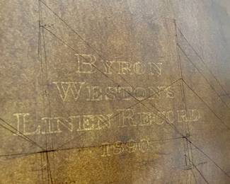 On Byron Weston 1890 Sketch Of R Bowers Ship