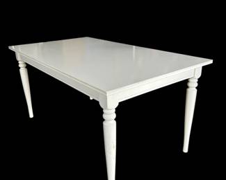 White Wooden Dining Table, Vintage Style