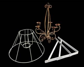 Candelabra, Shelf Brackets, Shade Or Tealight Skeleton