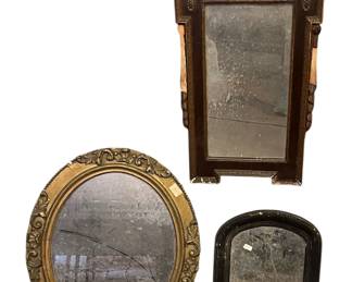 Set Of 3 Vintage Mirrors