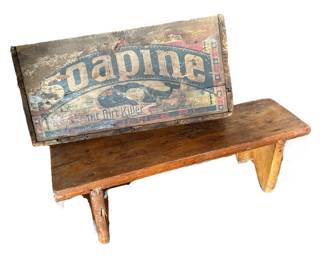 Antique Wood Crate Bench