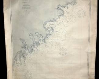 Port Medway To Ragged Island Harbor Oct. 1903 Antique Map