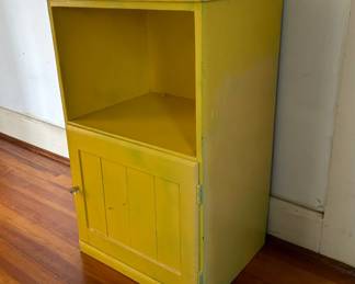 Vintage Yellow Storage Cabinet