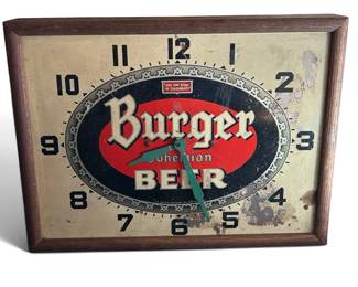 Vintage Burger Bohemian Beer Advertising Clock