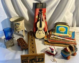 Antique Vintage Toy Lot, Memorabilia,  Books
