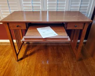 Oak Finish Computer Desk
