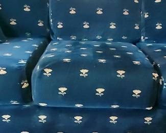 Royal Blue Velvet Sofa - Great condition