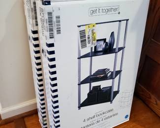 NIB Black 4 shelf Bookcase