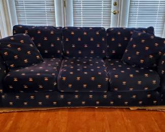 Royal Blue Velvet Sofa - Great condition