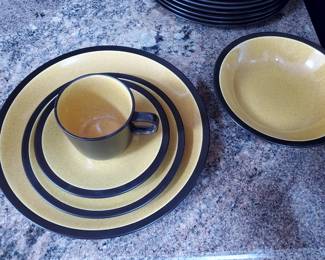 Mikasa Terra Stone Saffron 7157 - 10 place settings, set of 5 place setting plus extra