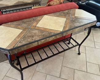 $145- Tile Top Sofa Table 