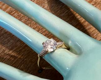 gold and cz ring