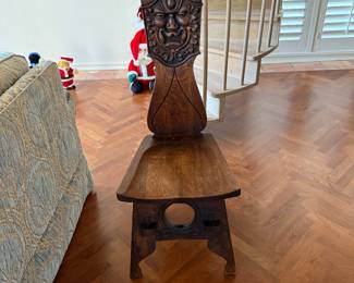 Oak carved hall chair
$250