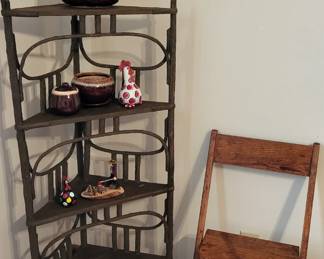Very cool antique bent wood shelf.
