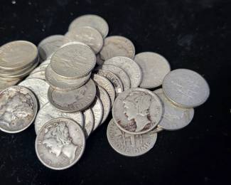 Silver dimes.