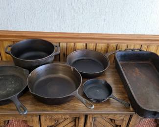 Vintage cast iron pots 