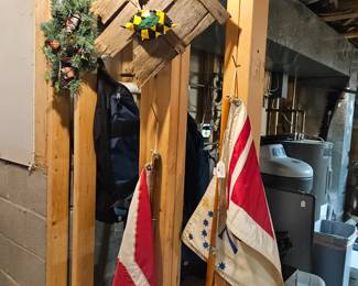 Vintage Wood Boat Flags