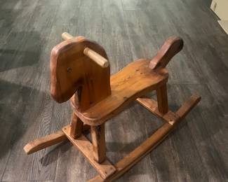 Wooden rocking horse
