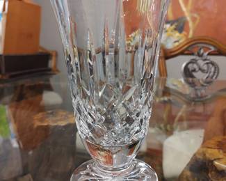 8.5" Waterford "Lismore" footed vase