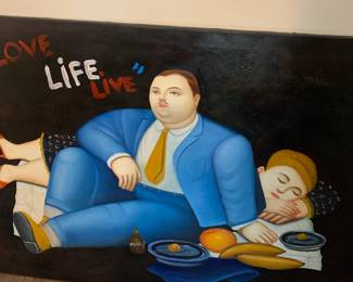 Painting on canvas, signed