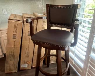 6 Extra Tall Swivel Stools - Brand New in Box