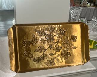 Solid bronze tray