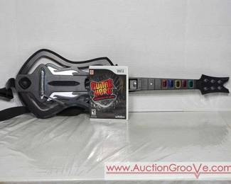 1 Wii Guitar Hero Guitar and Warriors of Rock Game