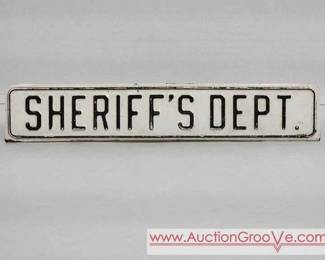 1 Metal Sheriffs Dept. Sign. 12 x 2.