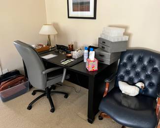 Desk - $125
Chair - $25
Leather Chair - Navy - $75