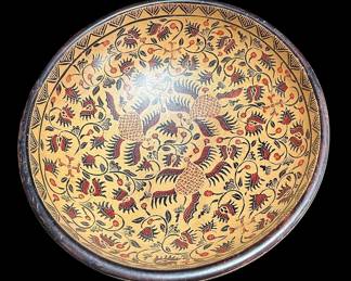 Hand Painted Wooden Bowl