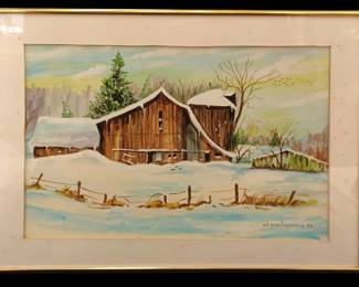Original Watercolor Acrylic Painting, Signed By Artist Ed Montgomery