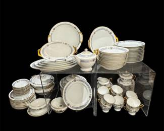 Thomas The Brunswick 120pc Blue Band Flower Bavarian China Set