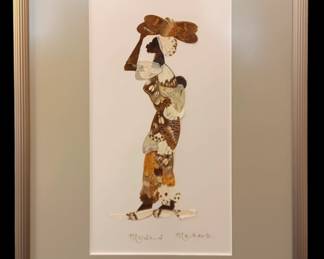 Butterfly Wing Collage, Signed Original