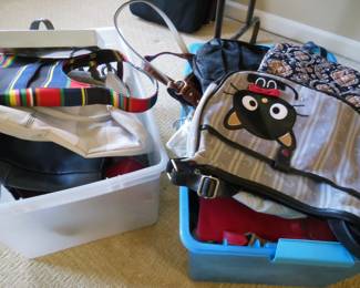 dozens of purses all types