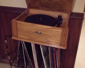 turntable and stand some vinyl