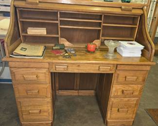 Oak Roll top desk