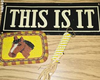 Beaded belt buckle & key chain