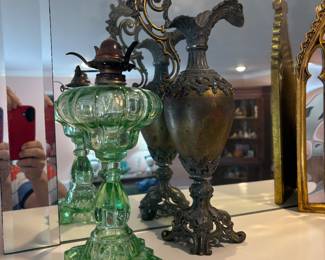  Victorian Ewers & Oil Lamps