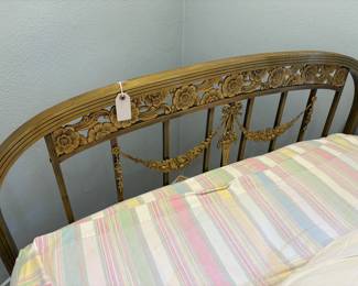 French Brass Bed Headboard 