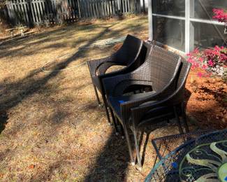 Set of 4 “Wicker Chairs”