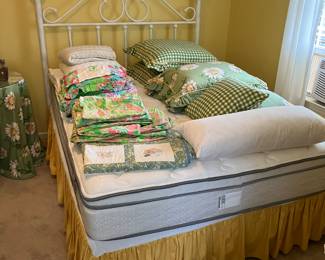 Lilly Pulitzer Bed Linens on Beautiful Queen Bed