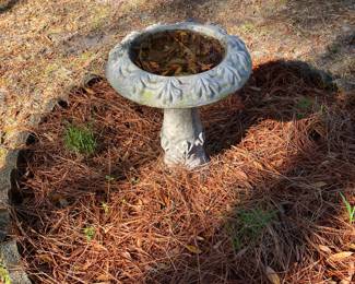Cement Birdbath