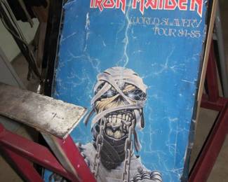 4 vintage Iron Maiden posters from the 80's not in great condition