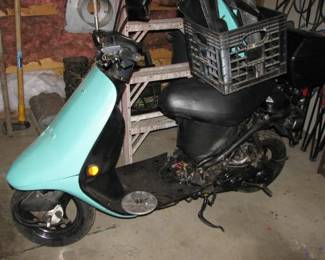 Honda moped, partially taken apart, no idea of working condition, for parts or repair